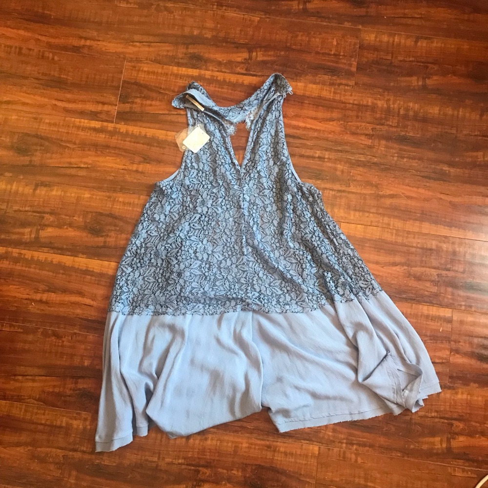 Free People Blue Boho Style Dress